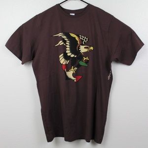 Ed Hardy Graphic Tee Brown